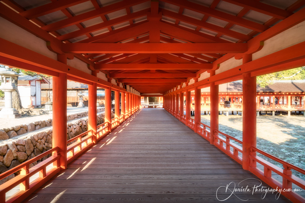 Miyajima Itsukushima Shrine Corridors Pespective